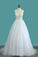 2023 Organza V Neck A Line Wedding Dresses With Applique And Beads Open Back