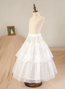 Jazlyn Girl NOT Neck Satin - Floor-length Sash/Appliques/Bow(s) With Scoop (Petticoat Gown Flower Girl Dresses included) Ball Dress Sleeveless Flower