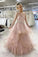 Pink Sleeveless A Line Tulle Lace Sweet 16 Dresses Prom Dresses