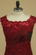 Load image into Gallery viewer, 2024 Chic Mother Of The Bride Dress Scoop Sheath Burgundy