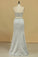 2024 Satin Floor Length Two-Piece Prom Dresses Sweetheart Beaded Bodice Mermaid