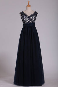 2024 New Arrival Off The Shoulder A Line Prom Dresses With Beads And Embroidery Tulle