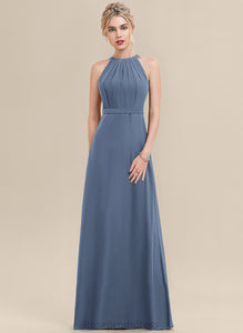 Embellishment Silhouette Length Floor-Length ScoopNeck Neckline A-Line Ruffle Fabric Kaitlyn Scoop Sleeveless Bridesmaid Dresses