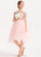 Junior Bridesmaid Dresses Tulle With A-Line Sequins Asymmetrical Elyse Neck Scoop