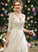 Wedding Dresses With Court Wedding Train Sequins V-neck Dress A-Line Amani