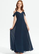Load image into Gallery viewer, A-Line Chiffon Floor-Length Maria Junior Bridesmaid Dresses Off-the-Shoulder
