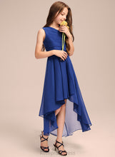 Load image into Gallery viewer, Aryana Junior Bridesmaid Dresses Bow(s) One-Shoulder With Ruffles A-Line Asymmetrical Chiffon