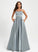 Beading Scoop Floor-Length With Satin Jess A-Line Prom Dresses