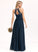 A-Line Fabric Floor-Length Neckline Silhouette SplitFront ScoopNeck Embellishment Length Marisa Short Sleeves Scoop Bridesmaid Dresses
