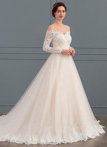 Ball-Gown/Princess Dress Train Lace Wedding Jamiya Wedding Dresses Chapel Tulle