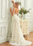 Wedding Chapel Tulle Lace Valeria Train Wedding Dresses Dress V-neck Trumpet/Mermaid