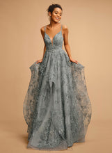 Load image into Gallery viewer, Prom Dresses Ball-Gown/Princess V-neck Floor-Length Lindsey Tulle Lace