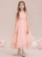 Load image into Gallery viewer, With Skye Junior Bridesmaid Dresses Beading A-Line Organza Ankle-Length Sequins Neck Scoop
