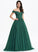 Tulle Sweep Train Janessa Prom Dresses Ball-Gown/Princess V-neck