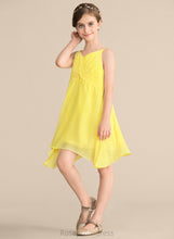 Load image into Gallery viewer, Ruffle Knee-Length With A-Line Chiffon Junior Bridesmaid Dresses Angelica V-neck