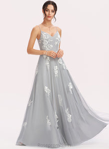 Silhouette Lace Length Embellishment Fabric Floor-Length A-Line Neckline V-neck Tatum Bridesmaid Dresses