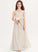 Junior Bridesmaid Dresses Kelsie V-neck Floor-Length Chiffon A-Line