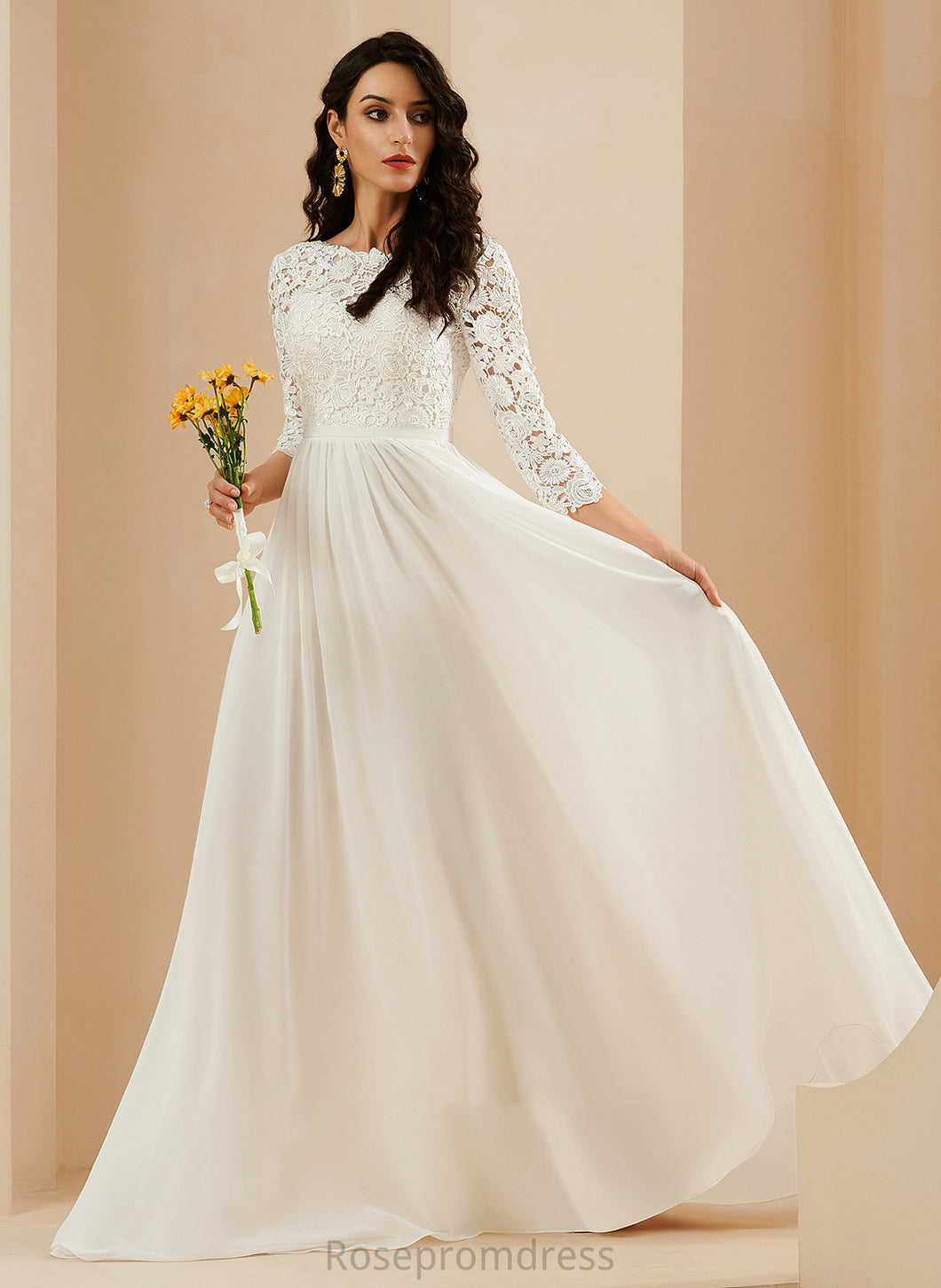 A-Line Lace Abbigail Dress Wedding Wedding Dresses With Train Sweep