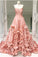 Pink A Line Chapel Train Strapless Sweetheart Sleeveless Taffeta Prom Dresses