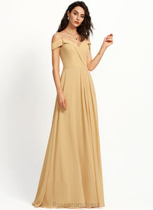 V-neck A-Line Length Neckline Silhouette Floor-Length Straps Fabric Kayley Bridesmaid Dresses