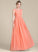 Neckline Straps Fabric Embellishment Length Floor-Length Ruffle V-neck Kaitlin Bridesmaid Dresses