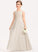 Chiffon Zoey Floor-Length Neck With A-Line Ruffle Lace Junior Bridesmaid Dresses Scoop