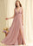 Embellishment Floor-Length Length Neckline Silhouette SplitFront A-Line V-neck Fabric Katharine Bridesmaid Dresses