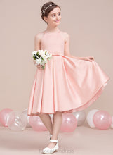 Load image into Gallery viewer, Knee-Length With Anabella Junior Bridesmaid Dresses A-Line Square Neckline Bow(s) Satin