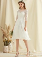 Load image into Gallery viewer, Lace Sequins A-Line Isabelle Chiffon Wedding Dresses Knee-Length With Dress Wedding