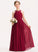 Floor-Length Bow(s) Kassidy With Beading Neck Scoop Ruffle Chiffon Junior Bridesmaid Dresses A-Line