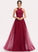 Halter Silhouette Length A-Line Ruffle Fabric Embellishment Floor-Length Neckline Julia Bridesmaid Dresses