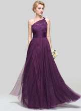 Load image into Gallery viewer, Length A-Line Fabric Silhouette Embellishment Neckline One-Shoulder Floor-Length Ruffle Yvonne Bridesmaid Dresses
