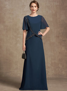 Scoop With of the Bride Mother Nell A-Line Dress Beading Floor-Length Sequins Chiffon Mother of the Bride Dresses Neck