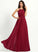 ScoopNeck Floor-Length A-Line Embellishment Silhouette Ruffle Fabric Neckline Length Daniella Natural Waist Straps Bridesmaid Dresses