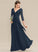 Floor-Length Ruffle V-neck Length Silhouette Embellishment Fabric Bow(s) Neckline A-Line Arielle Floor Length Bridesmaid Dresses