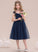 With Tulle Ruffle Sweetheart Empire Knee-Length Lauryn Junior Bridesmaid Dresses