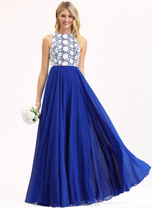 ScoopNeck Lace Silhouette Length Neckline Fabric Straps A-Line Floor-Length Cornelia Bridesmaid Dresses