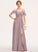 V-neck SplitFront Ruffle CascadingRuffles A-Line Length Neckline Floor-Length Silhouette Embellishment Fabric Kendall Bridesmaid Dresses