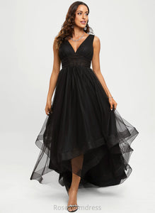 Prom Dresses Tulle V-neck Ball-Gown/Princess Nataly Asymmetrical