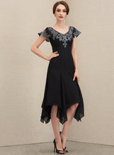 Load image into Gallery viewer, Sequins Mother the Bride Lace Karen of V-neck Tea-Length A-Line With Mother of the Bride Dresses Dress Chiffon