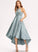 ScoopNeck Fabric Embellishment A-Line Silhouette Neckline Length Asymmetrical Pockets Chana Floor Length Natural Waist Bridesmaid Dresses