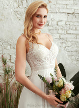 Load image into Gallery viewer, With Split V-neck Floor-Length Kaydence Front Wedding Dresses Dress Wedding A-Line