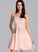 Prom Dresses A-Line Short/Mini Sloane Tulle Beading V-neck With