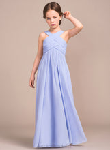 Load image into Gallery viewer, With Junior Bridesmaid Dresses V-neck A-Line Floor-Length Ruffle Chiffon Lexie