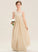 Chiffon Scoop Neck Alice Lace Floor-Length Junior Bridesmaid Dresses A-Line