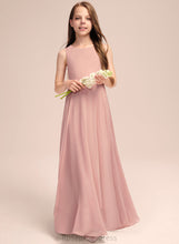 Load image into Gallery viewer, Silvia A-Line With Floor-Length Junior Bridesmaid Dresses Scoop Chiffon Bow(s) Neck