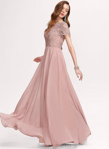 Sequins ScoopNeck Floor-Length Silhouette Embellishment A-Line Length Fabric Neckline Ryann Bridesmaid Dresses