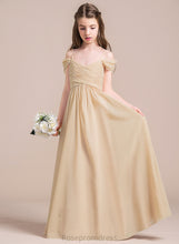 Load image into Gallery viewer, Trinity With Chiffon Junior Bridesmaid Dresses A-Line Floor-Length Off-the-Shoulder Ruffle