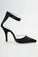 Comfortable Handmade Black Ankle Strap Simple Women Shoes For SRS11604
