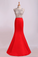 2024 Prom Dresses Two-Tone Bateau Mermaid Beaded Bodice Satin&Tulle Sweep Train